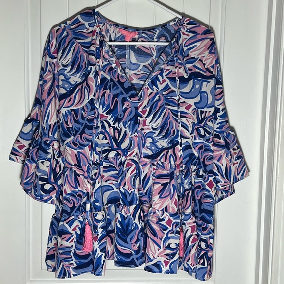 Simply Southern Ruffle Top - L - Picture 6 of 9